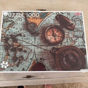 Tactic 1000 Piece Vintage Sea Map Puzzle 67cm x 48cm New
